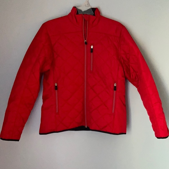 Veste Coupe-vent Lands' End Rouge - Femme Taille M - Nylon